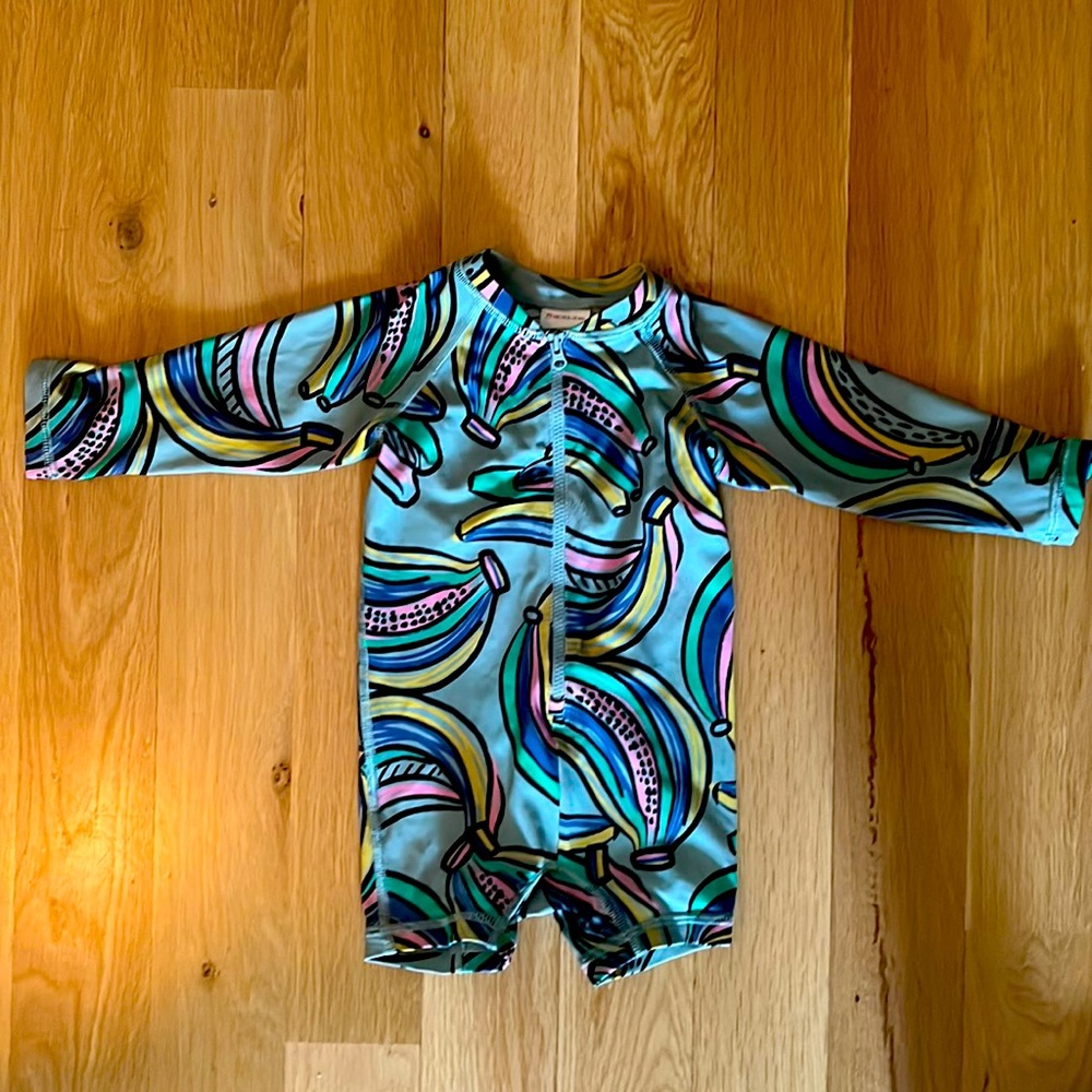Hanna Andersson infant bathing suit one piece long sleeve size 6-12mo 70cm